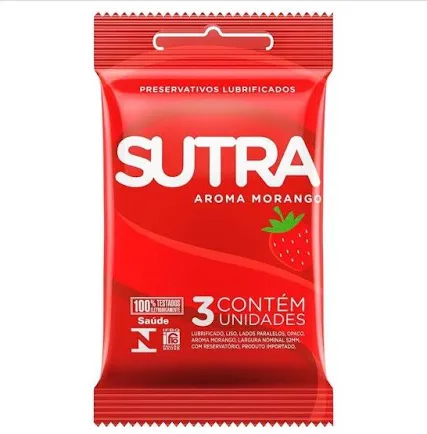 Foto do produto Camisinha sutra morango